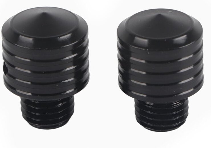 Ej.Life M101,25 Universal Motorrad Rückspiegel Gewinde Bolzen Adapter Schrauben (Schwarz)