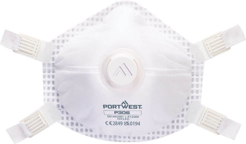 Wiederverwendbare Box mit 5 FFP3 Ultimate Masken mit Ventil, Weiß