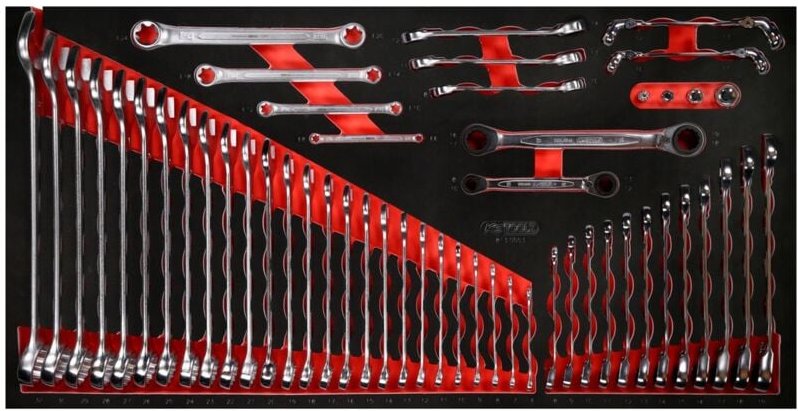 Ks Tools Schraubenschlüssel-Satz in Schaumstoffeinlage, 53-tlg., Art.Nr. 813.0053