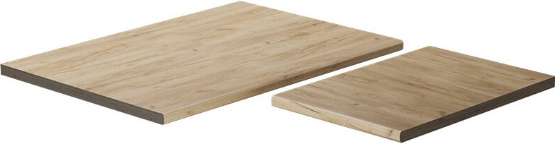 Vicco - Küchenarbeitsplatte R-Line, Goldkraft Eiche, 114 cm (passend für 87x87 Eckschrank)