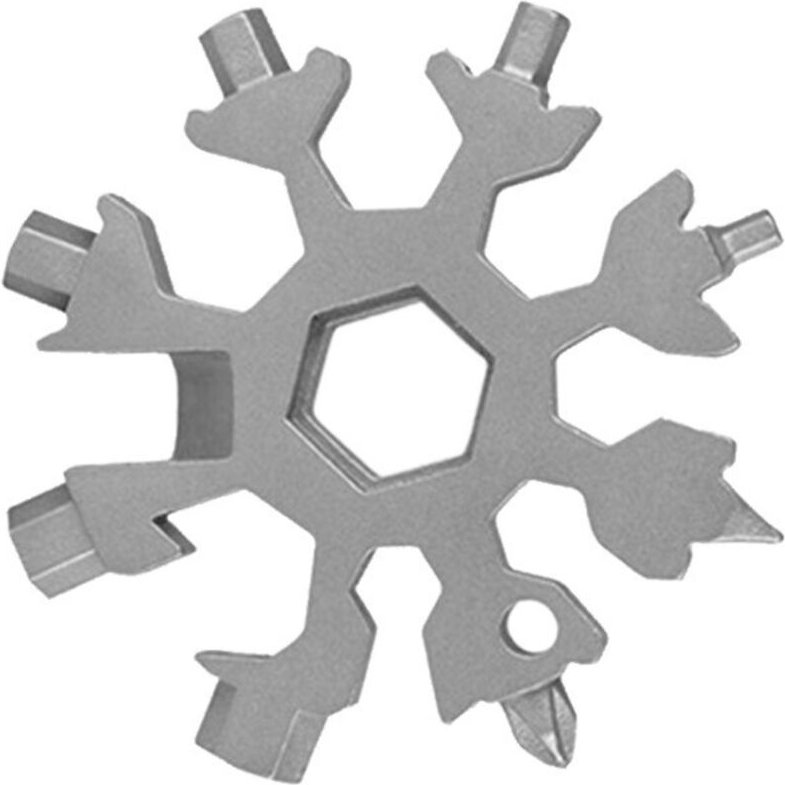 Schneeflocken-Multifunktionswerkzeug, Edelstahl, Schneeflockenwerkzeug, Flaschenöffner, Outdoor-/Indoor-Abenteuerwerkzeu...