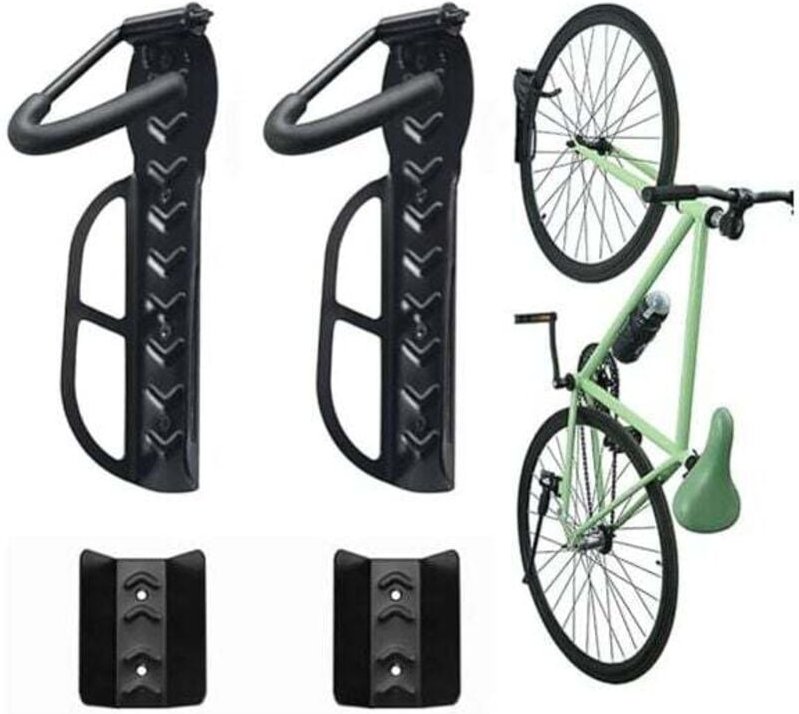 Thumbnail - Gabrielle - 2-teiliger Garagen-Fahrradträger mit Reifenablage, Wandmontage-Fahrradträger, vertikaler Haken für Indoor-Cy...