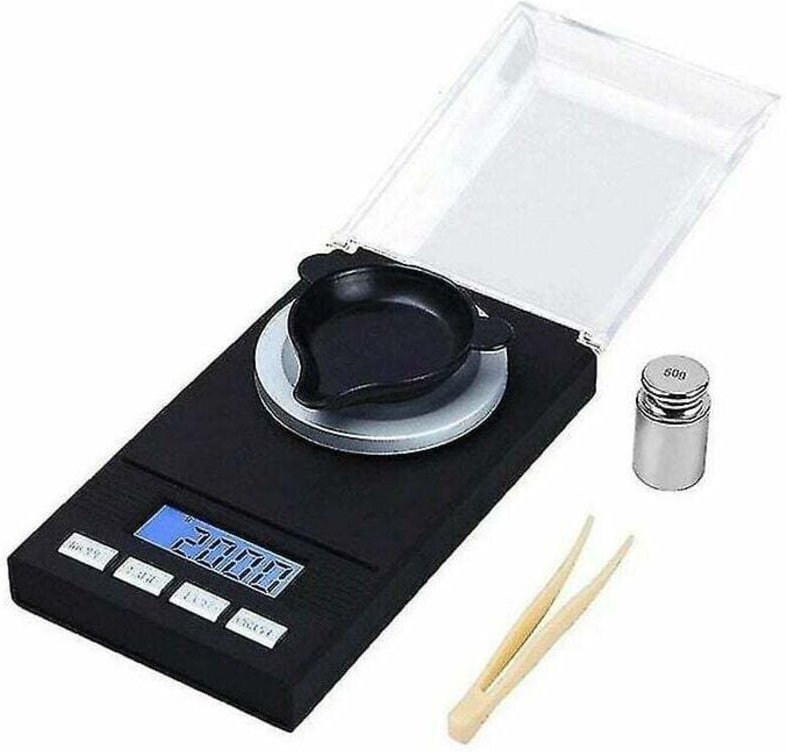 Aiperq - 0,001 g elektronische Digitalwaage, tragbare Mini-Präzisionswaage, professionelle Taschenwaage, Milligramm, 50 ...