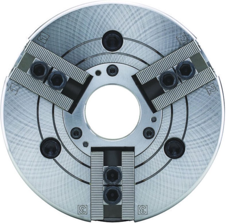 Röhm Kraftspannfutter KFD-HE 170, 3-Backen, Spitzverzahnung90°, Zylindrische Zentrieraufnahme - 154384