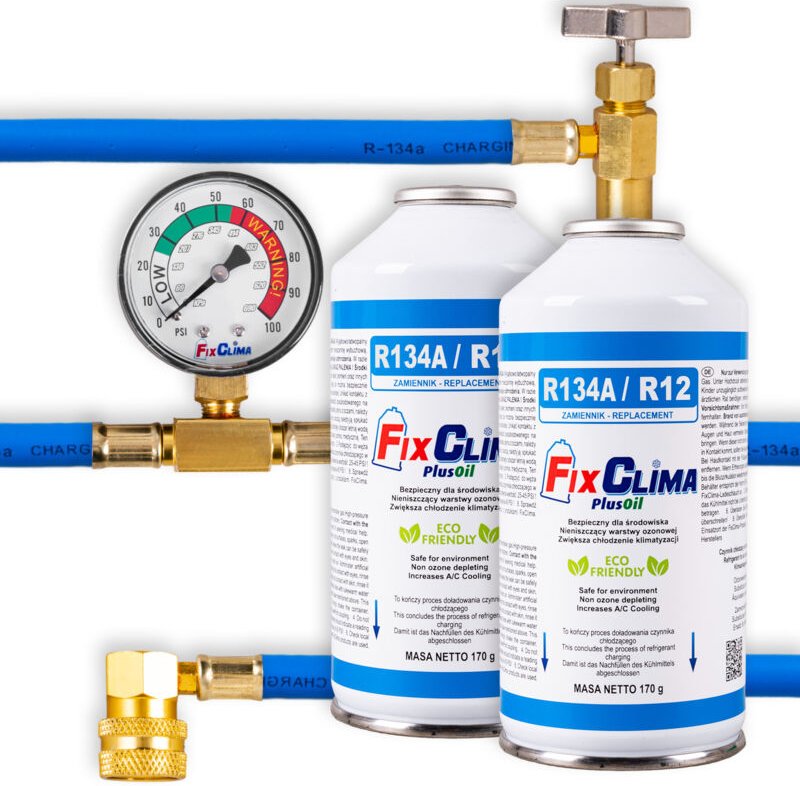 Klimaanlagen-Füllset R134a Kältemittel 2x Gas