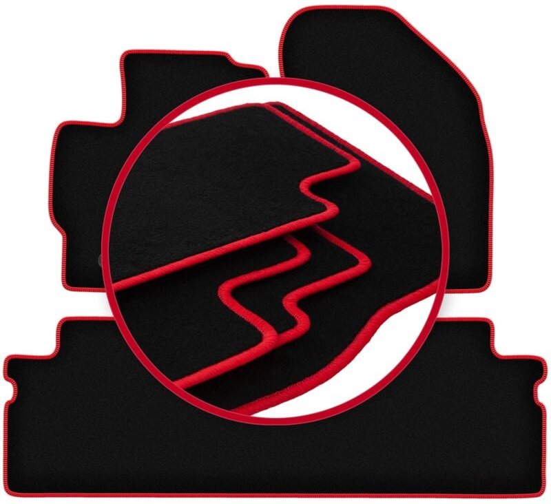 CARLUX-RED Autofußmatten für: Toyota Verso Minivan (2009-2013)