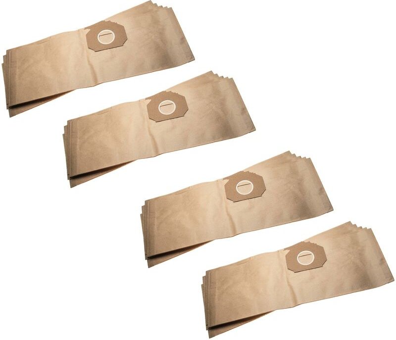 20x Staubsaugerbeutel kompatibel mit Thomas Power Pack 1630 Staubsauger - Papier, 63,3cm x 22cm, braun - Vhbw