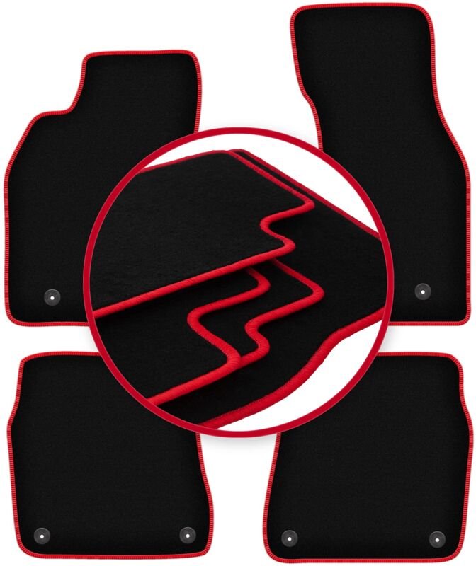 CARLUX-RED Fußmatten für: Audi A6 C5 4.2L Limousine, Kombi, Avant (1997-2004)