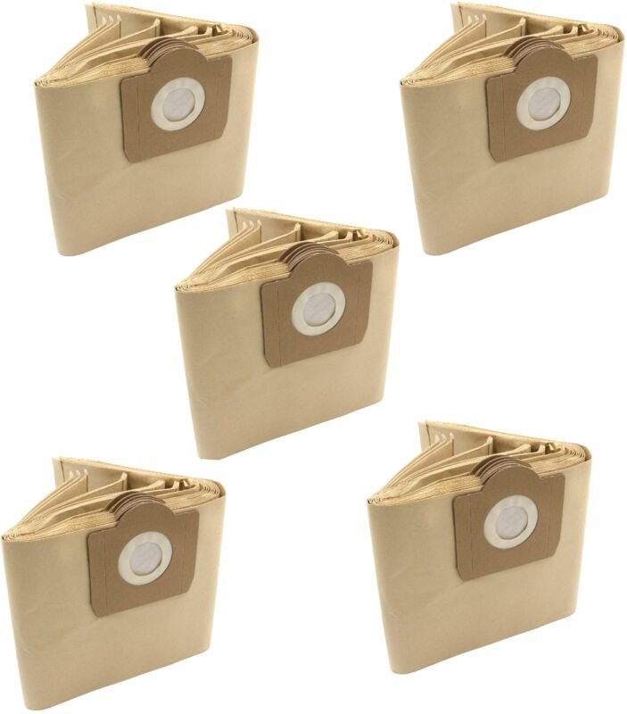 50x Staubsaugerbeutel kompatibel mit Kärcher te Staubsauger - Papier, sandfarben - Vhbw
