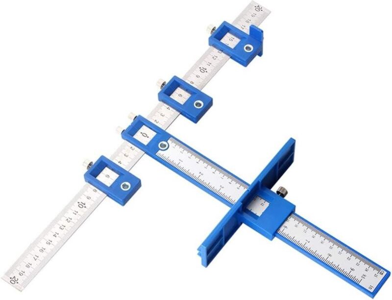 Shining House - Stanzlehre für Holz, verstellbare Schrankbohrlehre, Bohranleitung für die Installation von Griffen, Knöp...