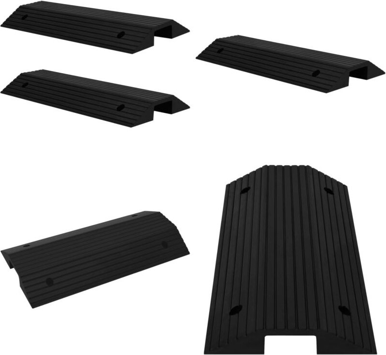 Vidaxl - Brückenschwellenrampe 2 Stk. 80x40x8 cm Gummi - Schwellenrampe - Schwellenrampen - Home & Living