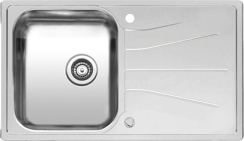 ReginoxEinbauspüle Diplomat 10 ECO Edelstahl Spülbecken mit Tropftasse, 860x500mm - Spülbecken mit Drehknopfventil für 5...