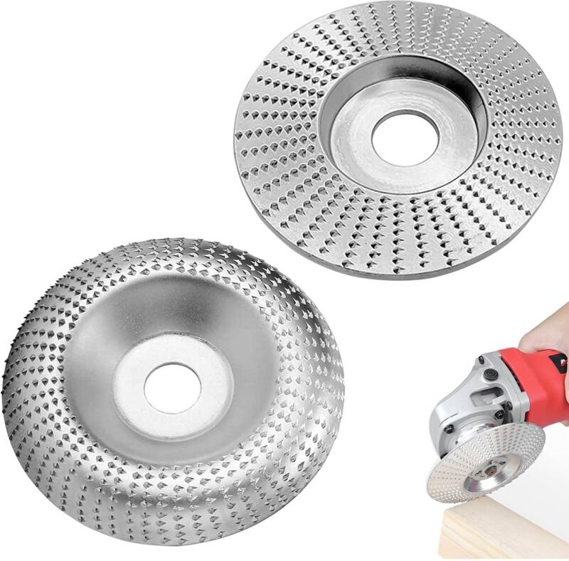 Fitags - 2 Stück Winkel-Schleifscheiben, Holz-Winkelschleifscheibe, Holzschnitz-Schleifscheibe für 3,9 Zoll/100 mm——