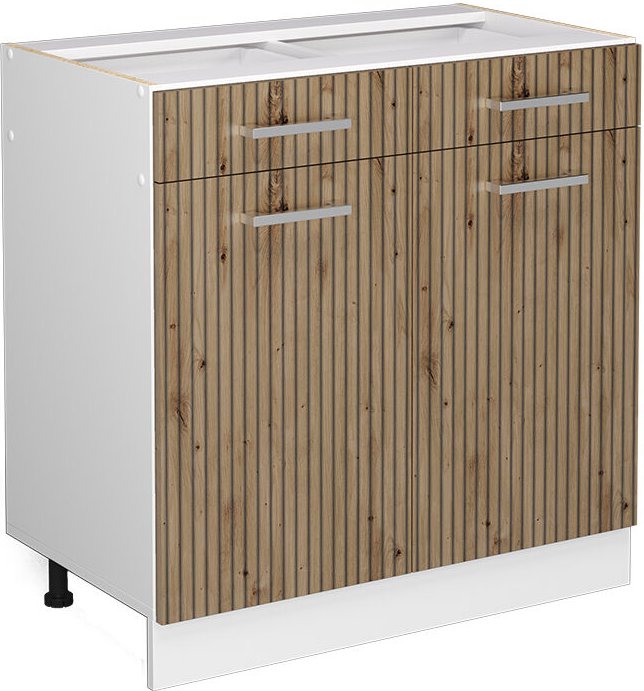 Vicco - Küchenunterschrank R-Line, Artisan-Eiche, 80 cm ohne Arbeitsplatte