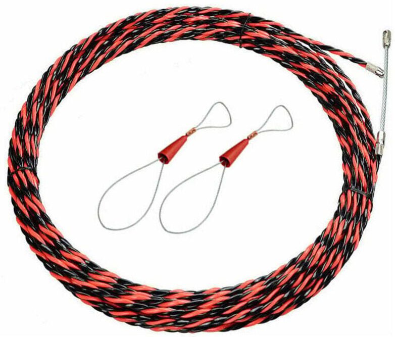 50 m Elektrikernadel – 5 mm Durchmesser, elektrischer Kabelzieher – einziehbare Ziehnadel für Elektrokabel und Verlänger...