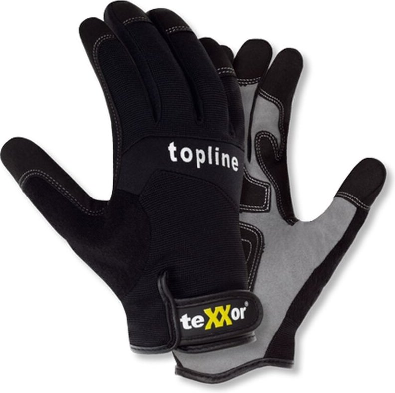 teXXor® topline Kunstleder-Handschuhe TUCSON, SB-Verpackung, Schwarz/Grau