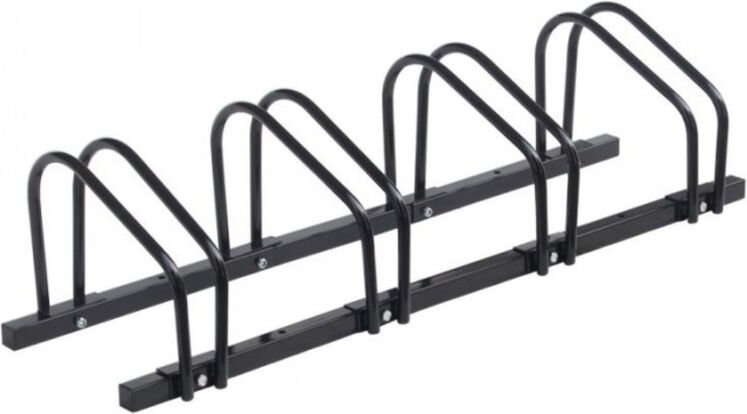 Thumbnail - Fahrradständer - Stahl - Schwarz - 4 Fahrräder - Stand-Alone oder Mauer-/Bodenmontage