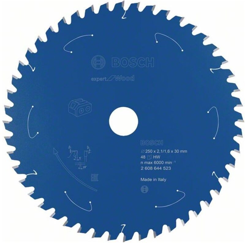 Kreissägeblatt für Akkusägen Expert for Wood, 254 x 2,1/1,6 x 30, 48 Zähne - Bosch