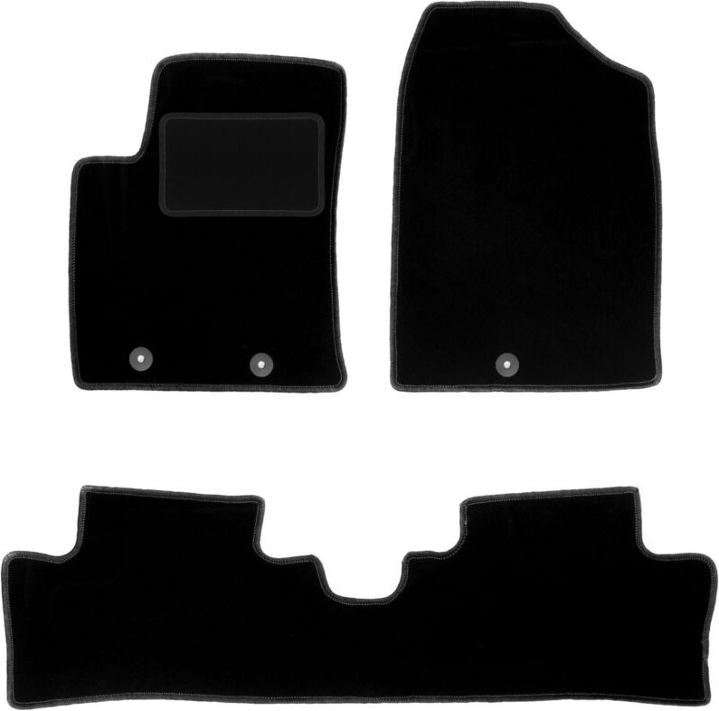 Schwarze Veloursmatten für: Hyundai i10 II Fließheck (2013-)