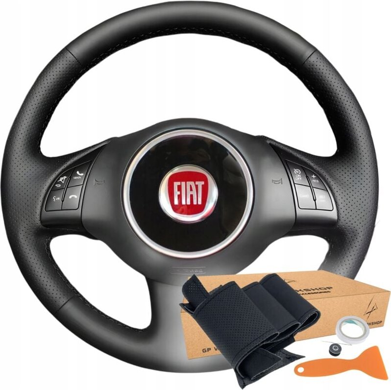 Thumbnail - Lenkradabdeckung Mit Muster Für Fiat 500 500e 500c