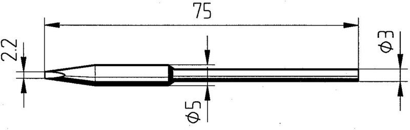 Thumbnail - Ersa 0212FDLF Lötspitze Meißelform, gerade Spitzen-Größe 2.20 mm Inhalt 1 St.