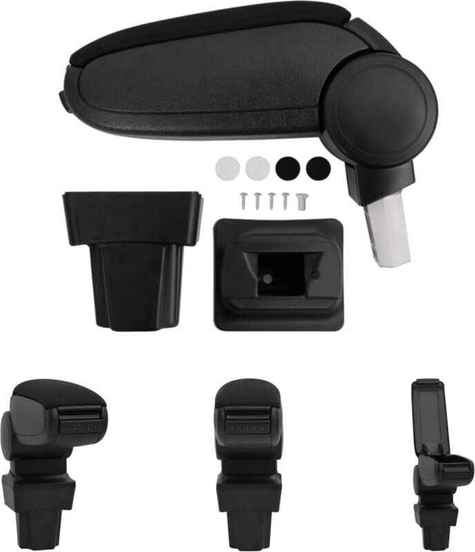 Fvbjd - The Living Store Auto-Armlehne Schwarz 11,5x32x(30-50) cm abs - Kfz-Sitze - Schwarz