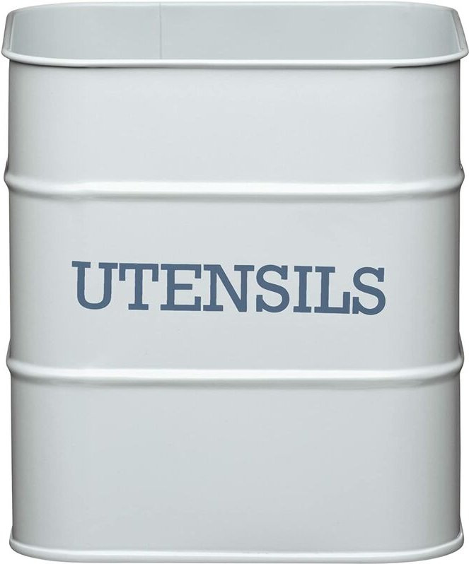 Living Nostalgie KitchenCraft Metall-Besteckhalter 14,5 x 16 cm Grau