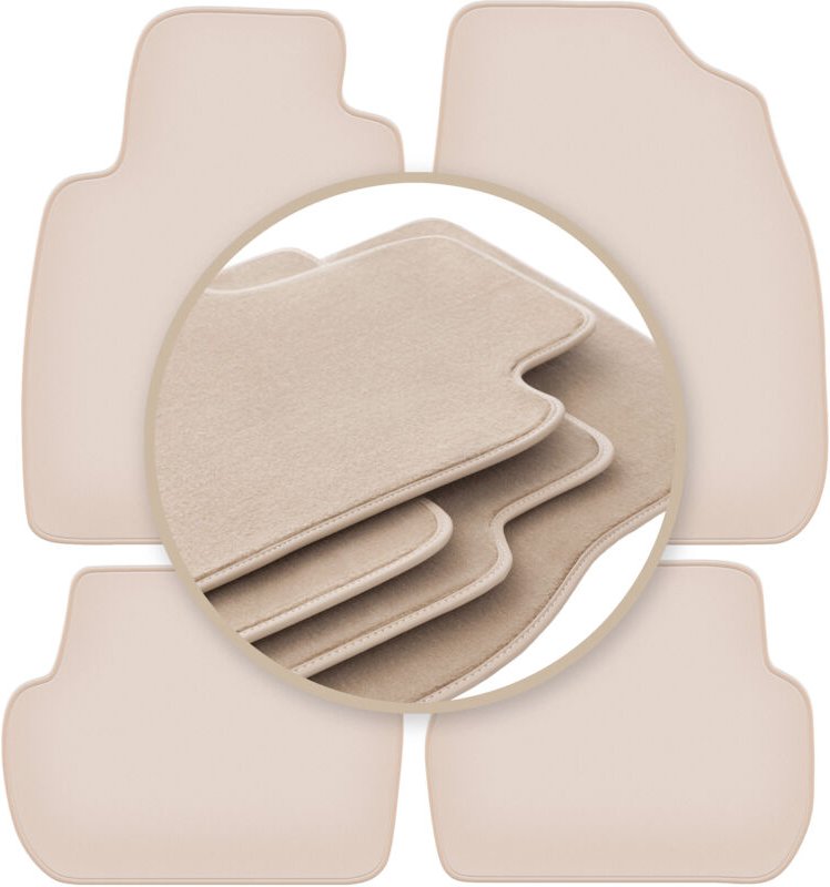 Beige PREMIUM-Matten für: Toyota Starlet P9 Fließheck 1996-1999