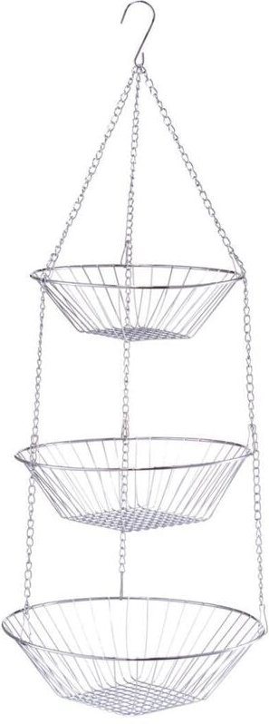 Korb zum Hängen ch3 Körbe 72cm Ø25,5cm silber