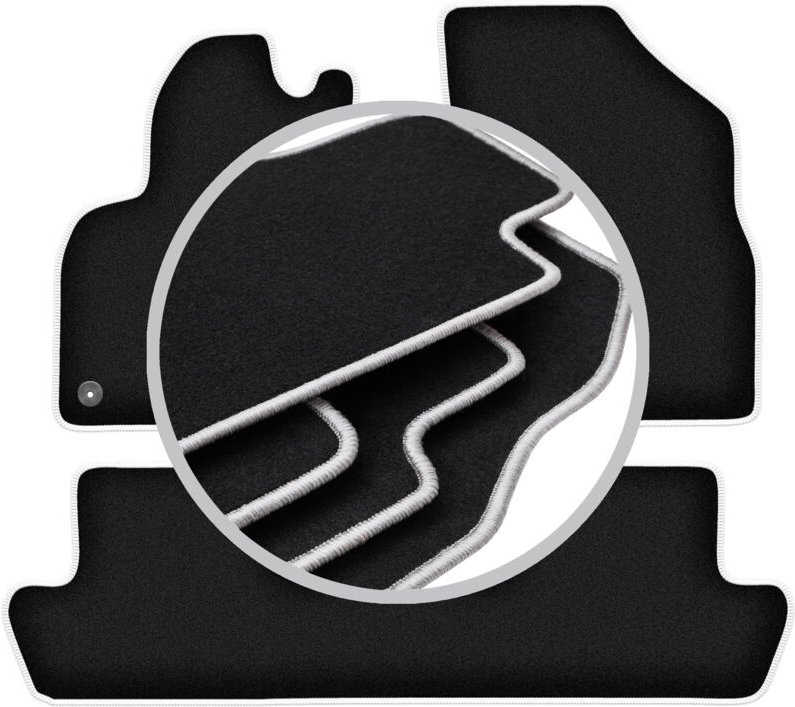 CARLUX-SILVER Autofußmatten für: Peugeot 5008 I Crossover (2009-2017)