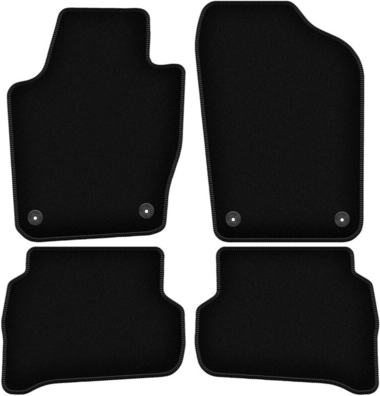 BASIC schwarze Veloursmatten für: Volkswagen Polo V Fließheck (2009-2017)