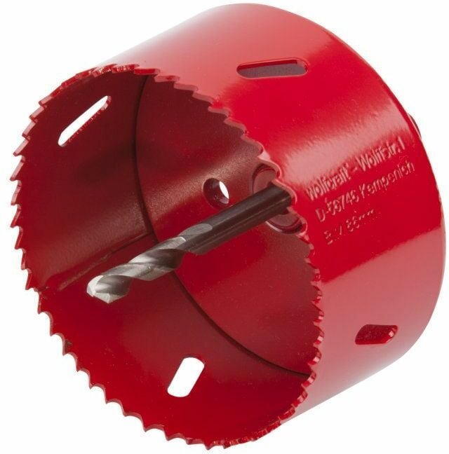 Wolfcraft - Lochsäge ø 86 mm Bi-Metall, inkl. Schaft und Bohrer Bohrkronen