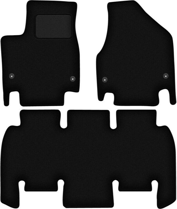 Schwarze Velours-Fußmatten für: Chrysler Pacifica RU Minivan (2016-)