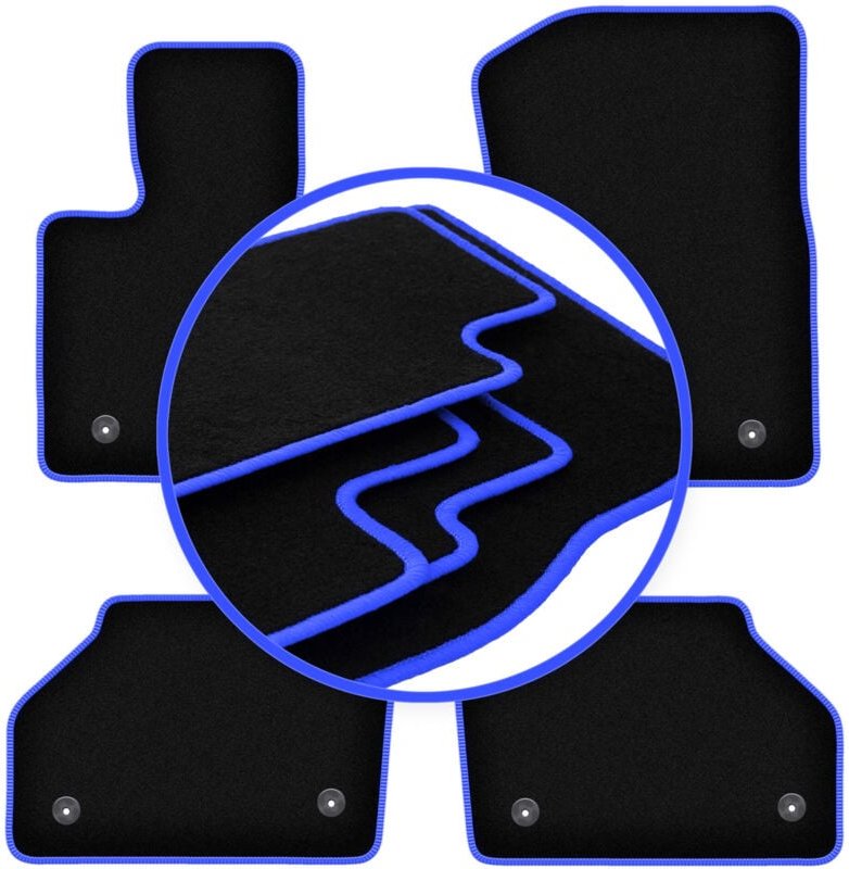 CARLUX-BLUE Autofußmatten für: BMW X4 F26 SUV (2014-2018)