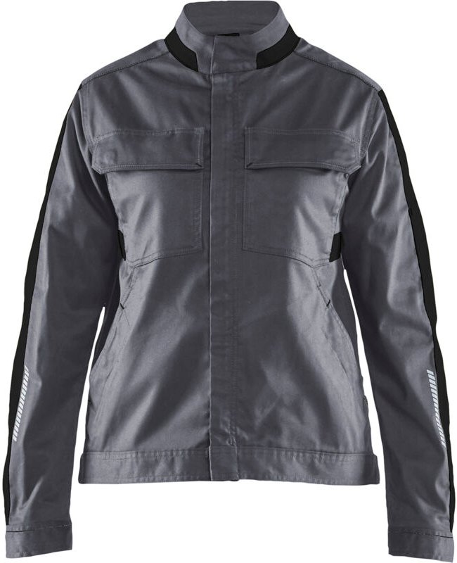 Thumbnail - Arbeitsjacke Industrie Stretch Damen 4443 - Grau/Schwarz XL