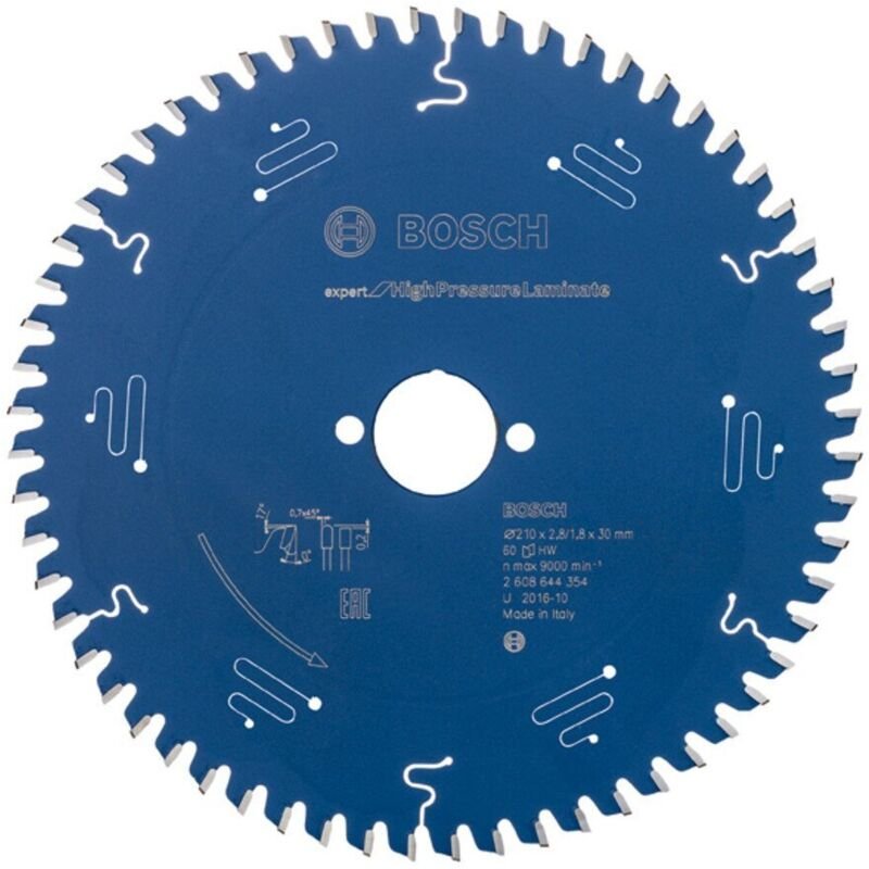 Kreissägeblatt Expert for High Pressure Laminate, 210 x 30 x 2,8 mm, 60 Zähne - Bosch