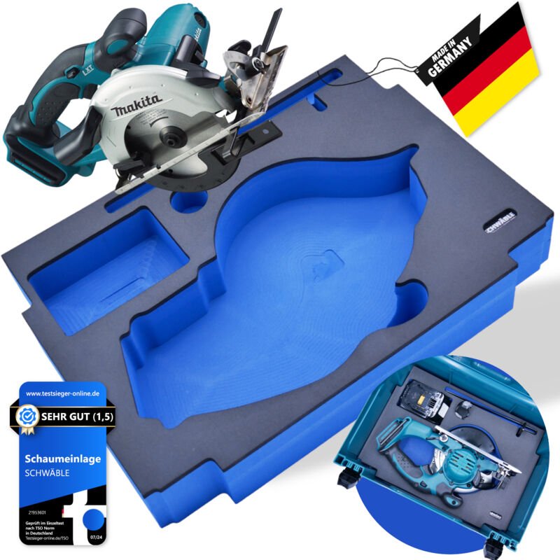 Schwäble® Schaumeinlage Schaumstoffeinlage für Makita Akku-Handkreissäge DSS501