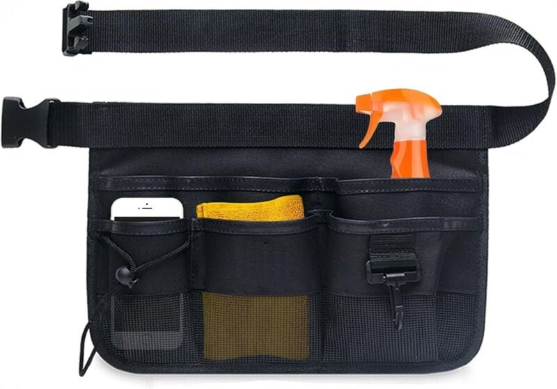 Schwarz) Gartengürtel-Hüfttasche, Werkzeugtasche mit mehreren Taschen, professionelle verstellbare wasserdichte Oxford-W...