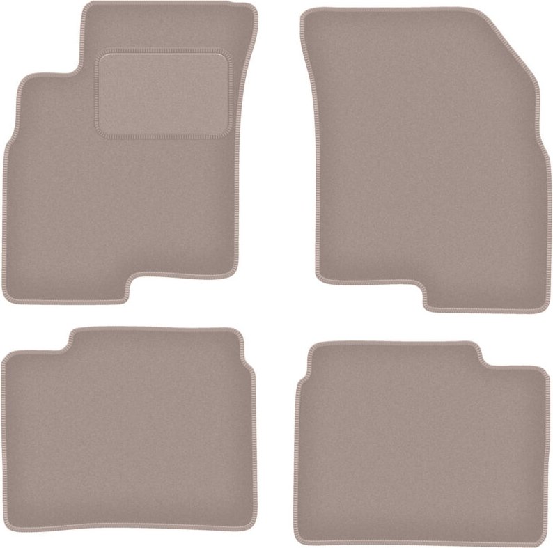 Beige Veloursmatten für: Kia Optima I Limousine (2001-2006)
