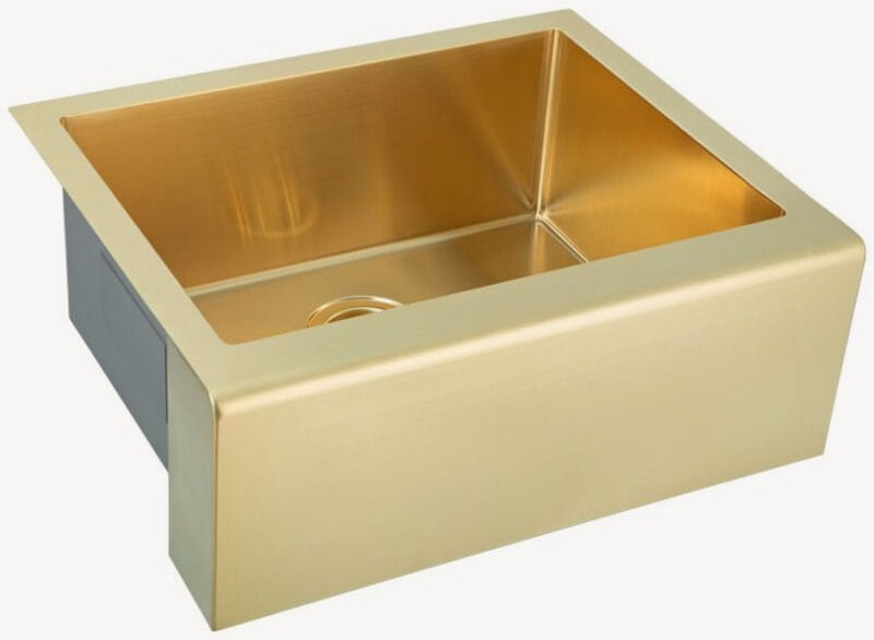 Küchenspüle 600 mm - Messing gebürstet - Sugi