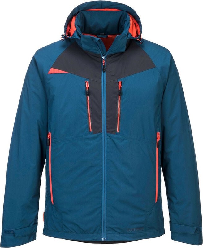 Thumbnail - Portwest gefütterte Winterjacke, wasserabweisend Blau L