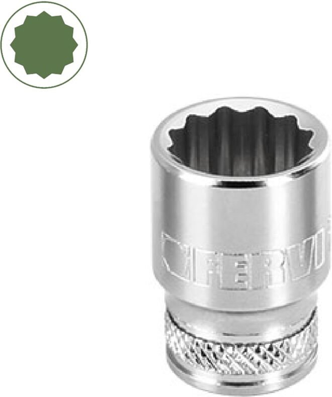 Mehrkant-Steckschlussel 12 mm 1/4 Fervi bn4p4n012a