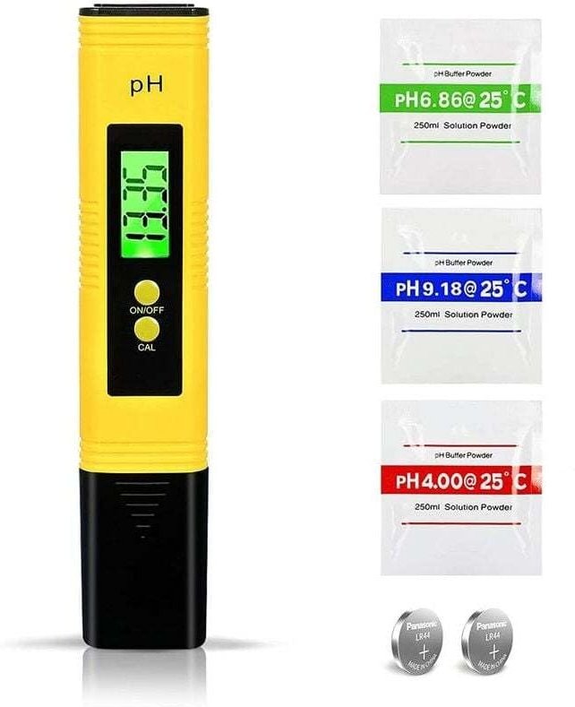 Digitaler pH-Tester, elektronischer PH-Tester, LCD-Display mit Hintergrundbeleuchtung, PH-Testerbereich 0,00–14,00, Aqua...
