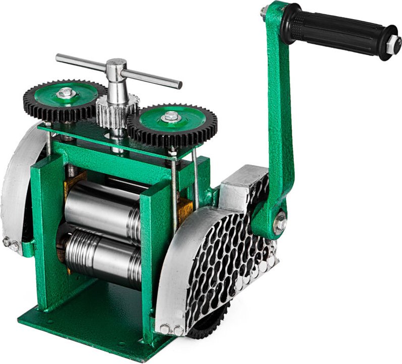 Kombi-Walzwerk, 85 mm Walzenbreite, manuelles Schmuck-Presstablettierwerkzeug für Schmuck-DIY, Flachwalzen, 120 x 55 mm ...