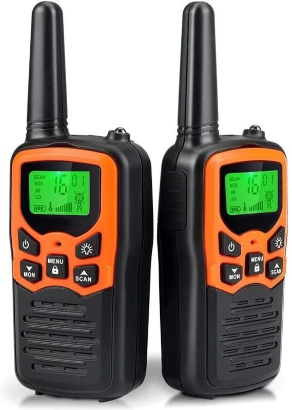 Walkie-Talkie mit großer Reichweite, Frequenz 446,00625–446,9375 MHz, Walkie-Talkie für Zuhause mit LED, ideal zum Wande...