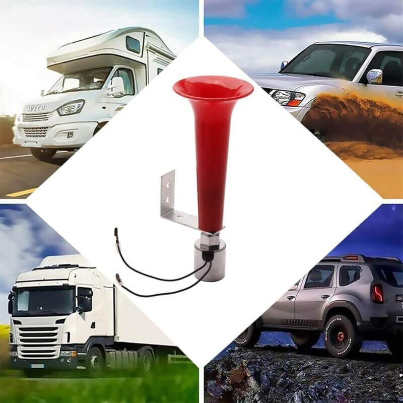 Air Horn Whistle 12V-24V Universal Druckpfeife Horn 120db Rote türkische Pfeife für Auto LKW Traktor Motorrad