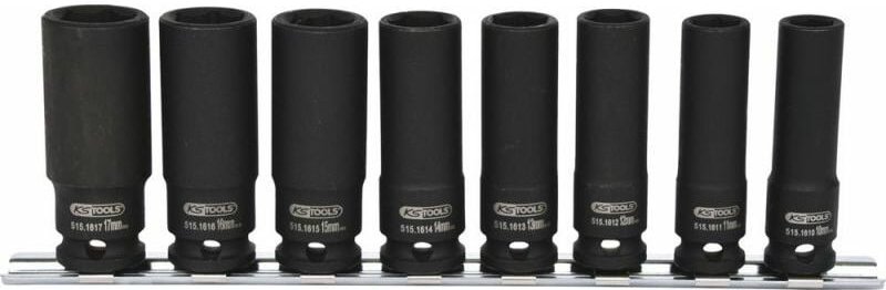 Thumbnail - KS Tools 3/8" Sechskant-Kraft-Stecknuss-Satz, lang, 8-tlg - 515.0648