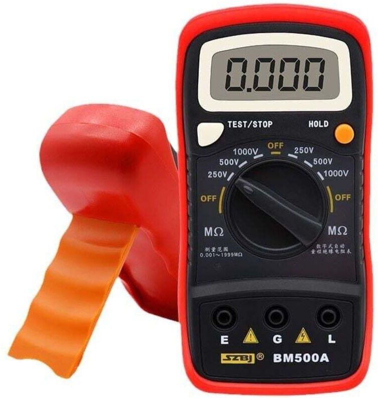 Ulisem BM500A 1000 V Digitalmultimeter, LCD-Widerstandstester, digitales Isolationswiderstandsmessgerät, Megohmmeter, el...