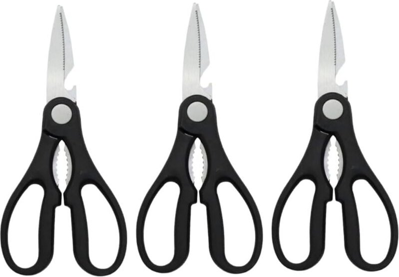 Coocheer - 3-teilige, robuste, ergonomische Küchenschere zum einfachen Schneiden von Hühner- und Meeresfrüchteknochen, b...