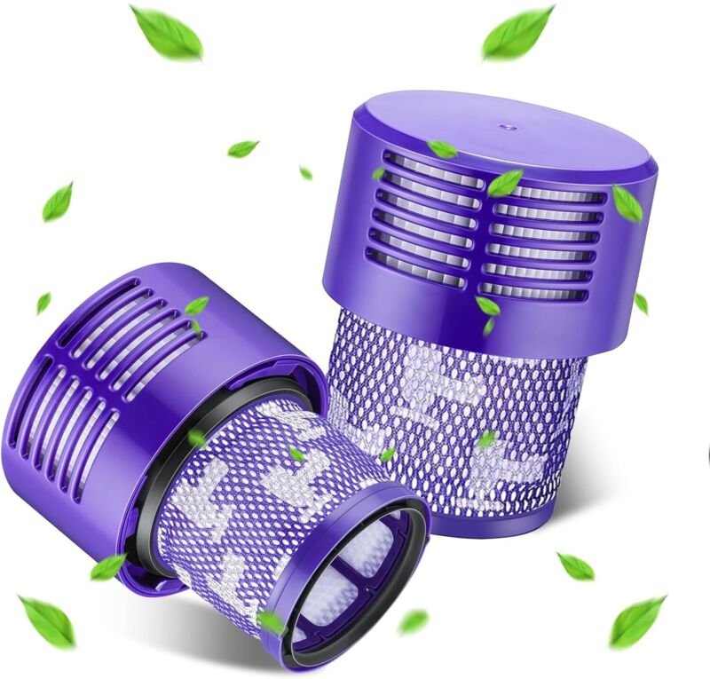 2er-Pack Filter kompatibel mit Dyson V10, Staubsaugerfilter-Zubehör, Zyklonstaubsauger-Ersatzteil für Staubsauger kompat...